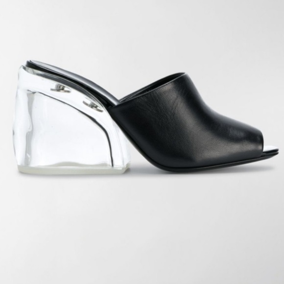 3.1 PHILLIP LIM PLEXI HEEL MULE BLACK - Picture 2 of 9